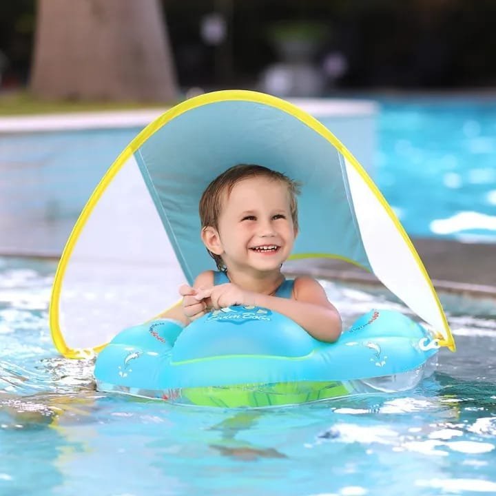 👶🌊 عوامة الأطفال مع مضلة – أمان وثبات في الماء 🛟 - Image 2