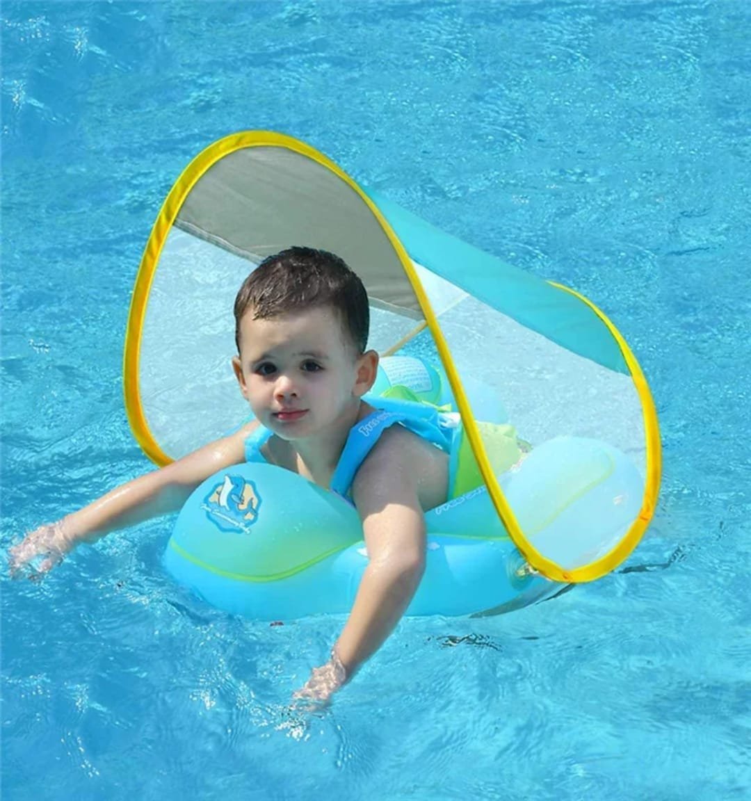 👶🌊 عوامة الأطفال مع مضلة – أمان وثبات في الماء 🛟 - Image 5